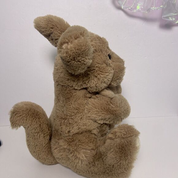 Hug me Mother Kangaroo Nestling Baby Walgreens 14” Pink Baby Ears Soft Brown Fur - Picture 6 of 9